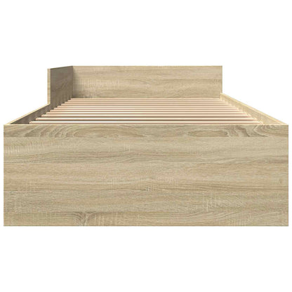 vidaXL Bed Frame with Headboard Sonoma Oak 80 x 200 cm Engineered Wood