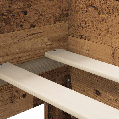 vidaXL Bed Frame with Headboard Old Wood 80 x 200 cm Engineered Wood