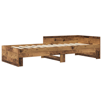 vidaXL Bed Frame with Headboard Old Wood 80 x 200 cm Engineered Wood