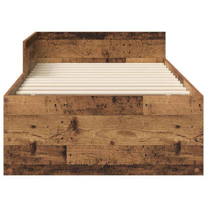 vidaXL Bed Frame with Headboard Old Wood 80 x 200 cm Engineered Wood