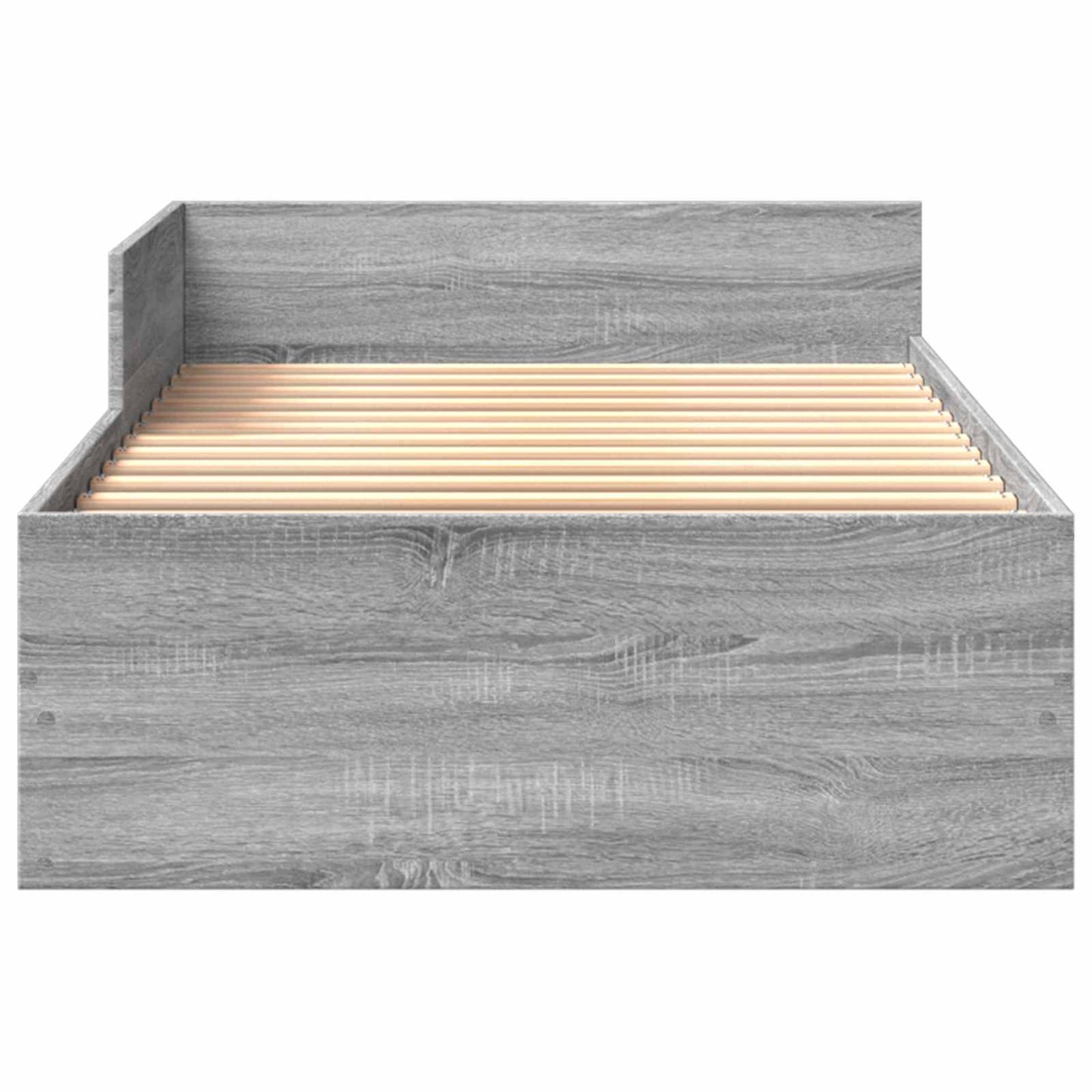 vidaXL Bed Frame with Headboard Grey Sonoma 80 x 200 cm
