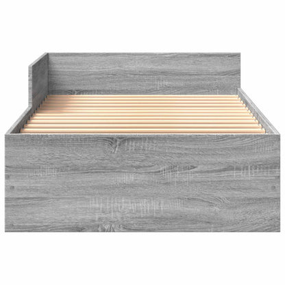 vidaXL Bed Frame with Headboard Grey Sonoma 80 x 200 cm