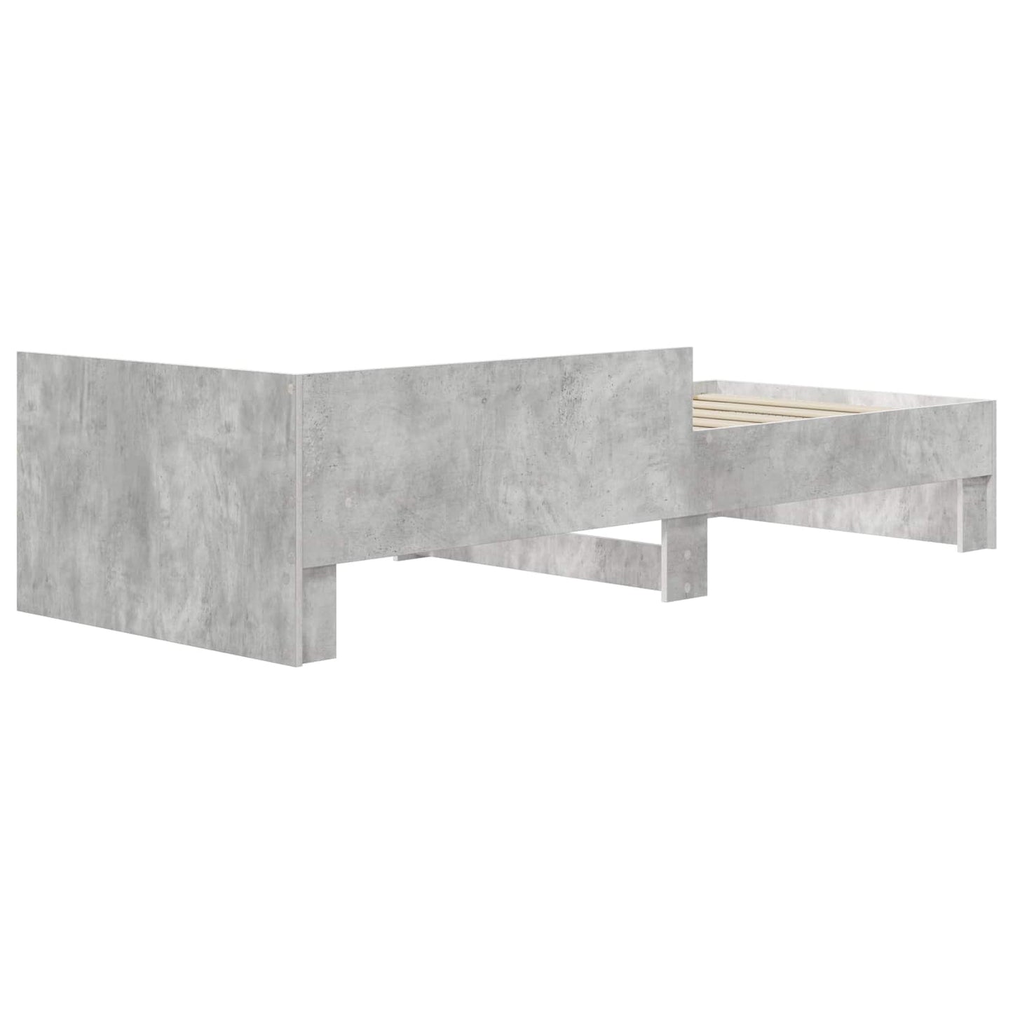 vidaXL Bed Frame with Headboard Concrete Grey 80 x 200 cm