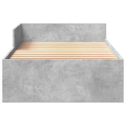 vidaXL Bed Frame with Headboard Concrete Grey 80 x 200 cm