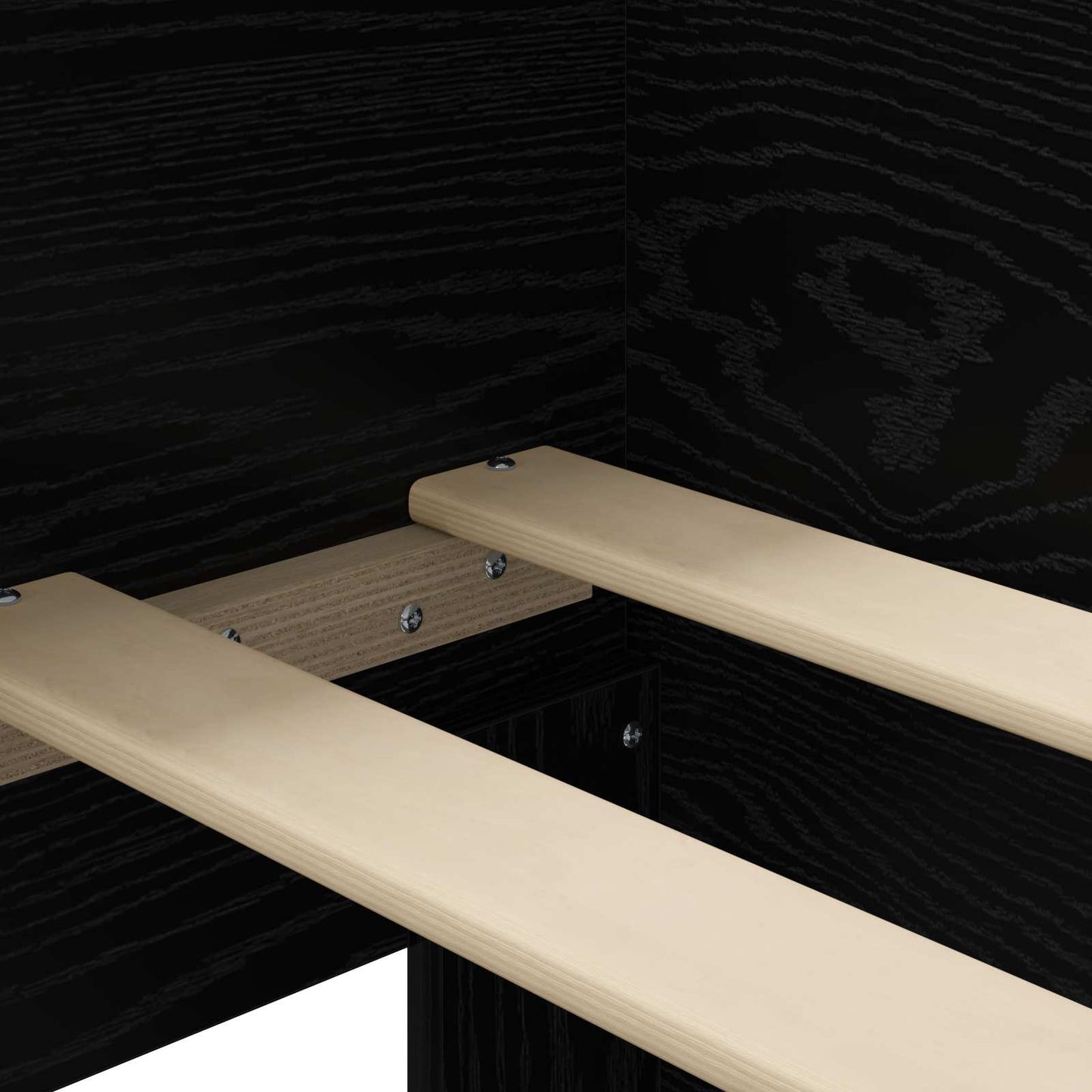vidaXL Bed Frame with Headboard Black Oak 80 x 200 cm Engineered Wood