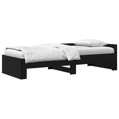 vidaXL Bed Frame with Headboard Black Oak 80 x 200 cm Engineered Wood