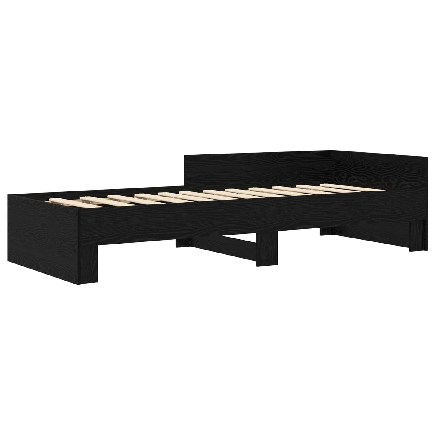 vidaXL Bed Frame with Headboard Black Oak 80 x 200 cm Engineered Wood
