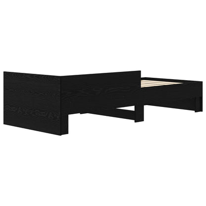 vidaXL Bed Frame with Headboard Black Oak 80 x 200 cm Engineered Wood