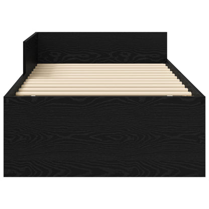 vidaXL Bed Frame with Headboard Black Oak 80 x 200 cm Engineered Wood