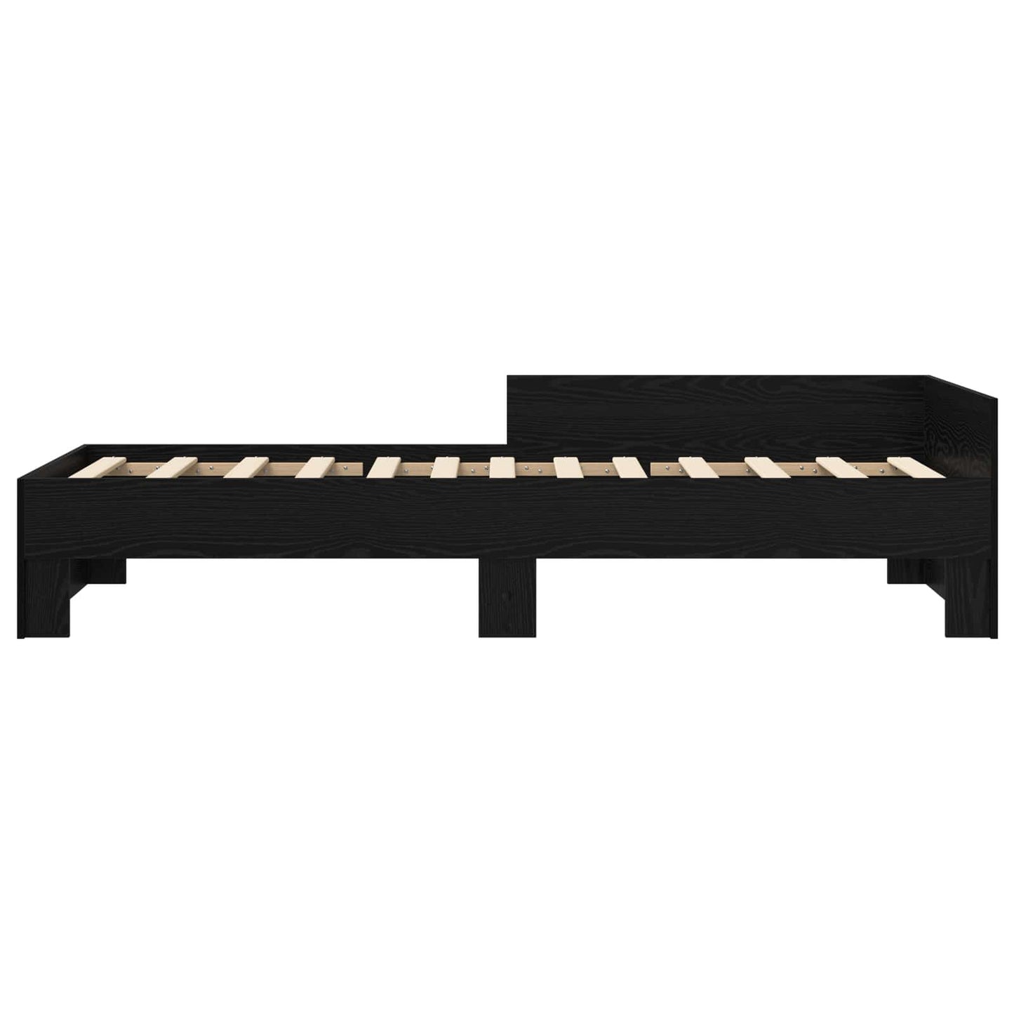 vidaXL Bed Frame with Headboard Black Oak 80 x 200 cm Engineered Wood