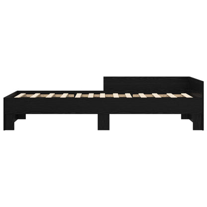 vidaXL Bed Frame with Headboard Black Oak 80 x 200 cm Engineered Wood