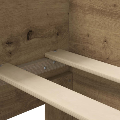 vidaXL Bed Frame with Headboard Artisan Oak 80 x 200 cm