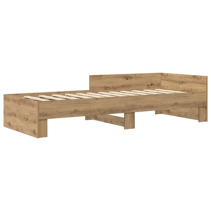 vidaXL Bed Frame with Headboard Artisan Oak 80 x 200 cm