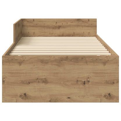 vidaXL Bed Frame with Headboard Artisan Oak 80 x 200 cm