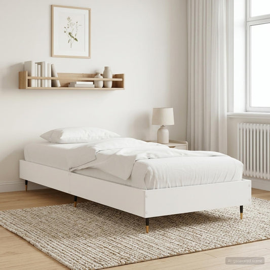 vidaXL Bed Frame White 80 x 200 cm Engineered Wood