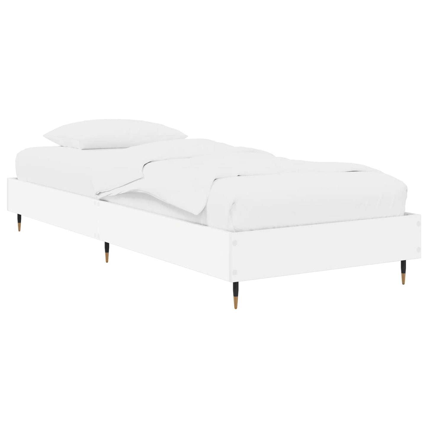 vidaXL Bed Frame White 80 x 200 cm Engineered Wood