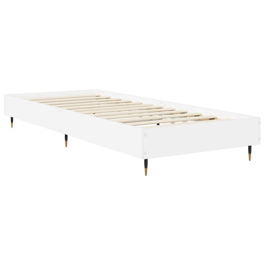 vidaXL Bed Frame White 80 x 200 cm Engineered Wood