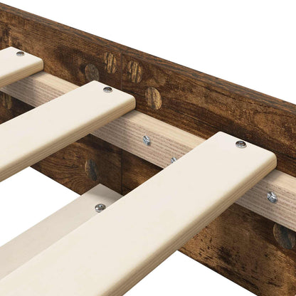 vidaXL Bed Frame Smoked Oak 80 x 200 cm Engineered Wood
