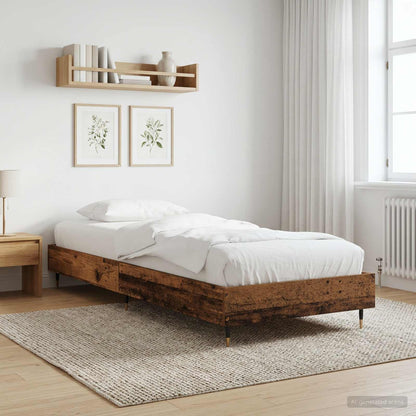 vidaXL Bed Frame Old Wood 80 x 200 cm Engineered Wood