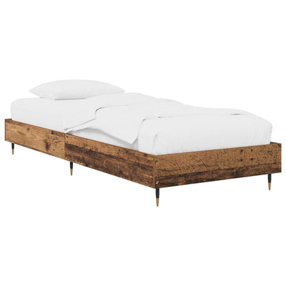 vidaXL Bed Frame Old Wood 80 x 200 cm Engineered Wood