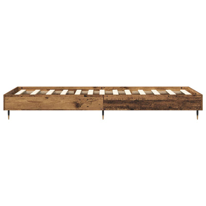 vidaXL Bed Frame Old Wood 80 x 200 cm Engineered Wood