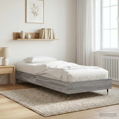 vidaXL Bed Frame Grey Sonoma 80 x 200 cm Engineered Wood