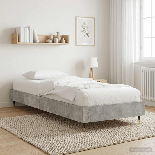 vidaXL Bed Frame Concrete Grey 80 x 200 cm Engineered Wood