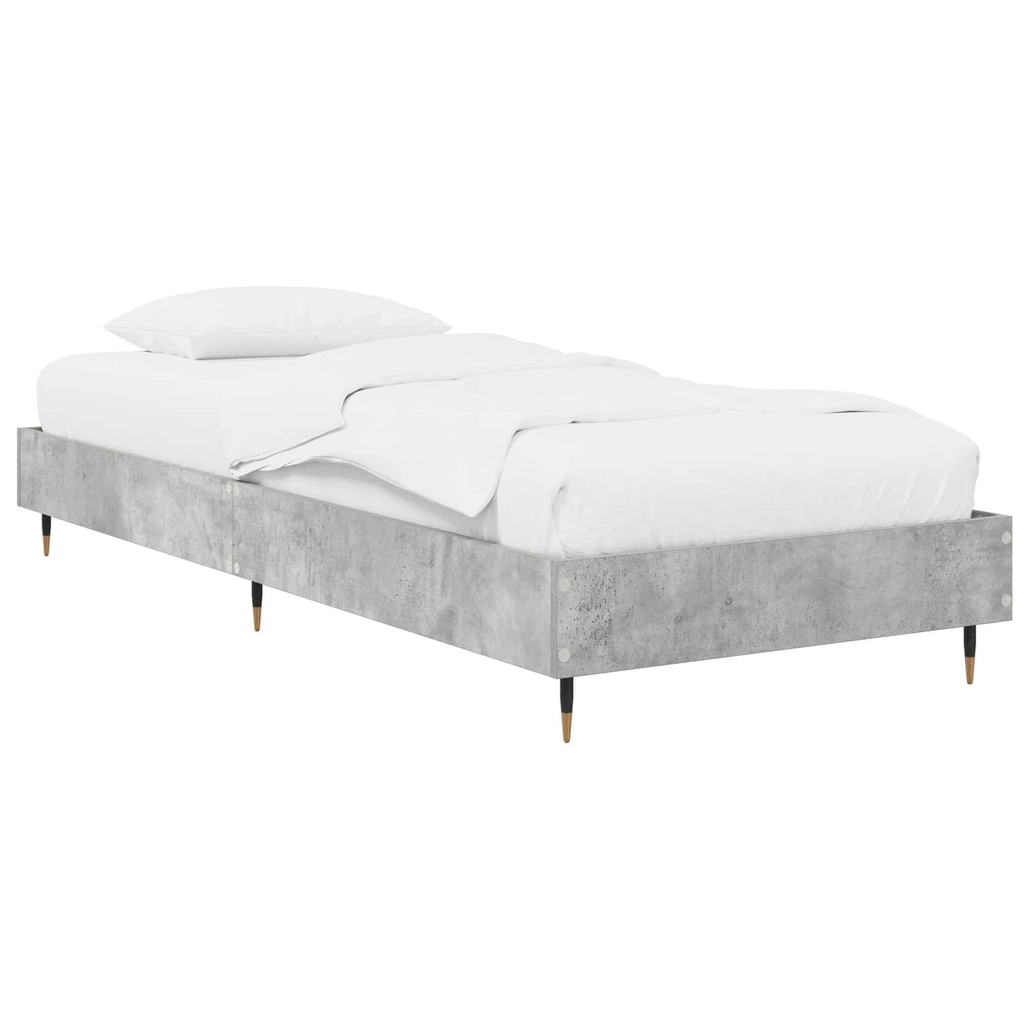 vidaXL Bed Frame Concrete Grey 80 x 200 cm Engineered Wood