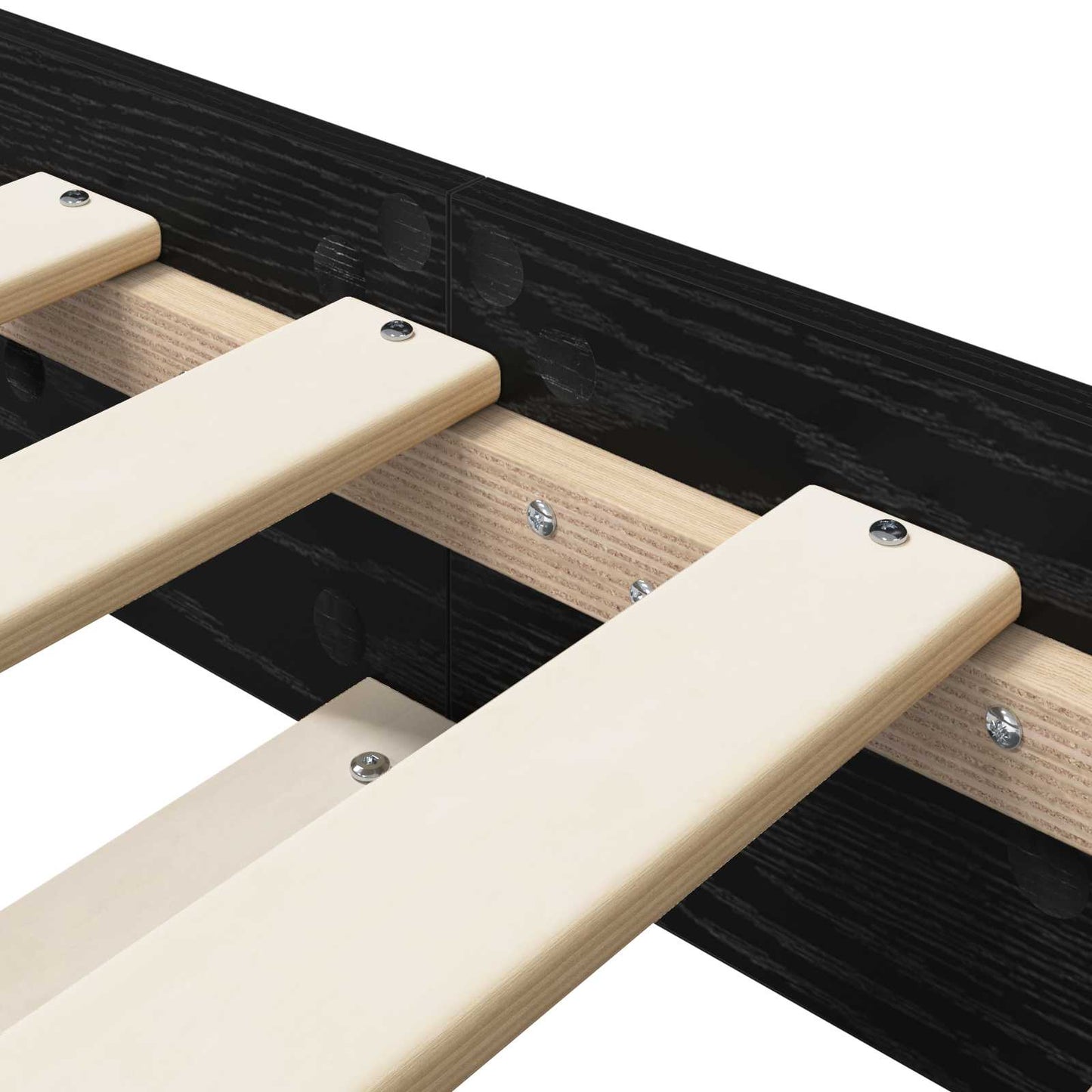 vidaXL Bed Frame Black Oak 80 x 200 cm Engineered Wood