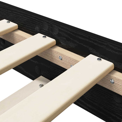 vidaXL Bed Frame Black Oak 80 x 200 cm Engineered Wood