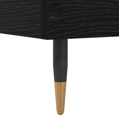 vidaXL Bed Frame Black Oak 80 x 200 cm Engineered Wood