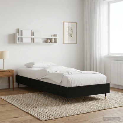 vidaXL Bed Frame Black Oak 80 x 200 cm Engineered Wood