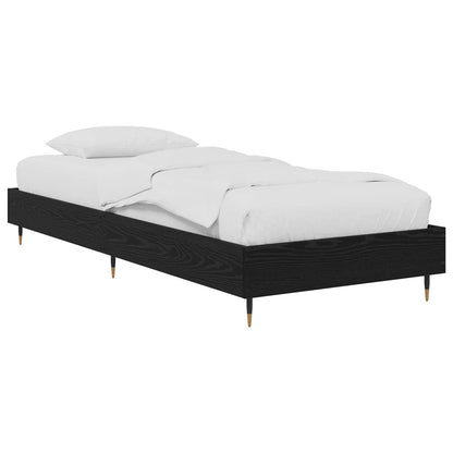vidaXL Bed Frame Black Oak 80 x 200 cm Engineered Wood