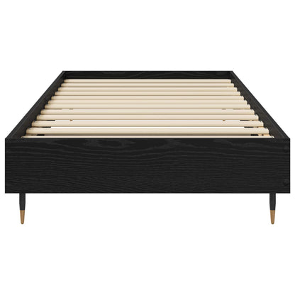 vidaXL Bed Frame Black Oak 80 x 200 cm Engineered Wood