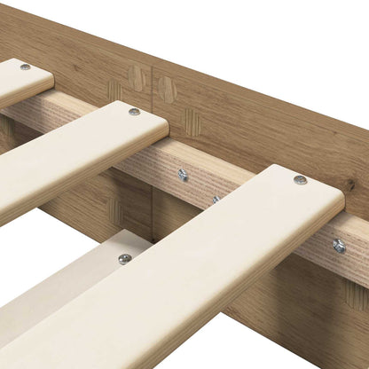 vidaXL Bed Frame Artisian Oak 80 x 200 cm Engineered Wood