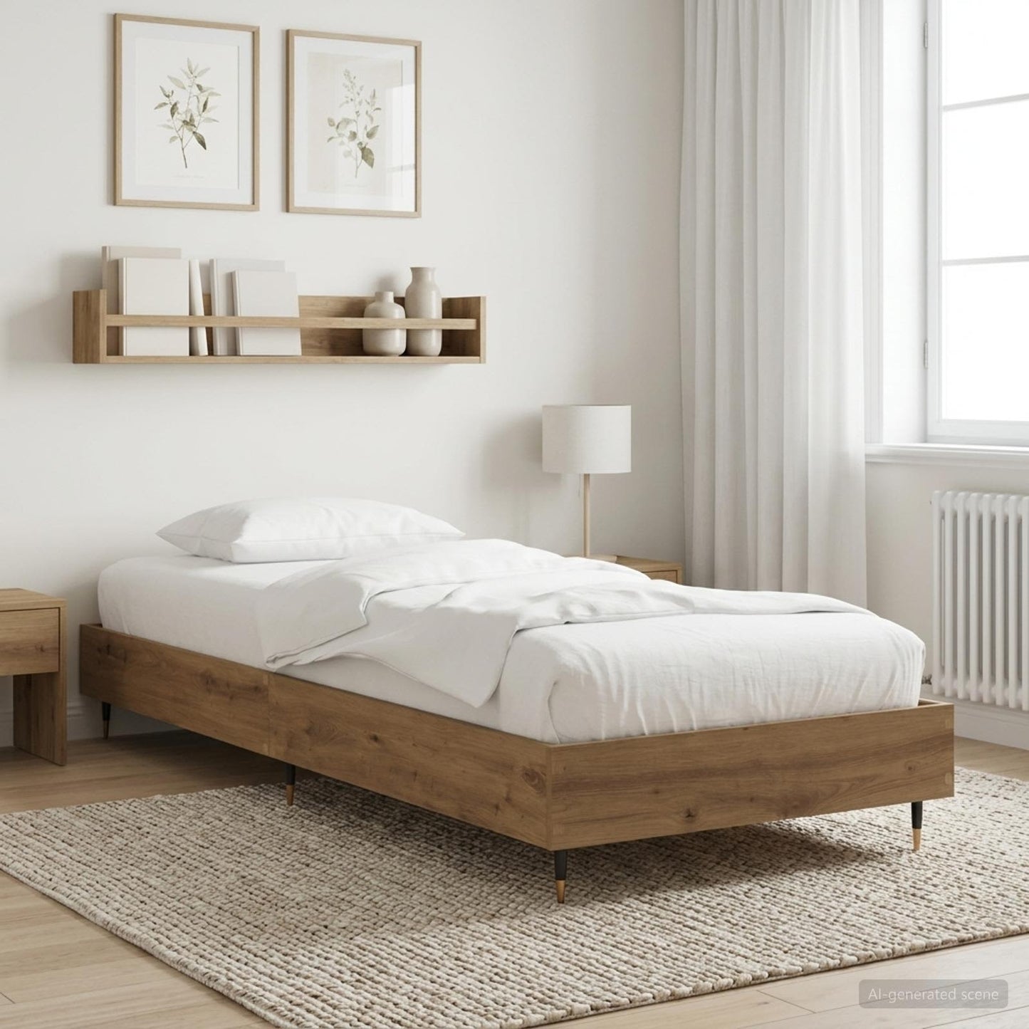 vidaXL Bed Frame Artisian Oak 80 x 200 cm Engineered Wood