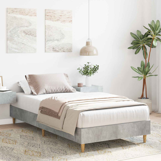 vidaXL Bed Frame Concrete Grey 80 x 200 cm Engineered Wood