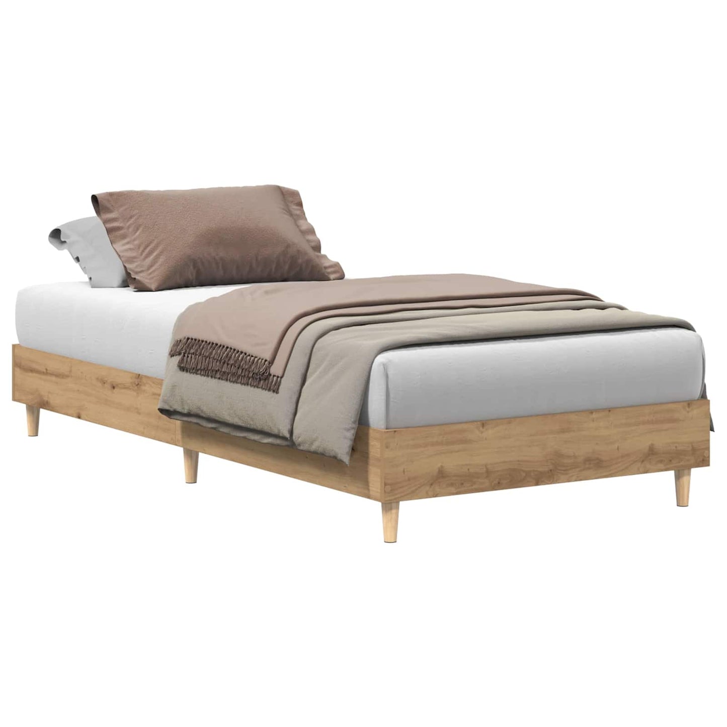 vidaXL Bed Frame Artisian Oak Engineered Wood