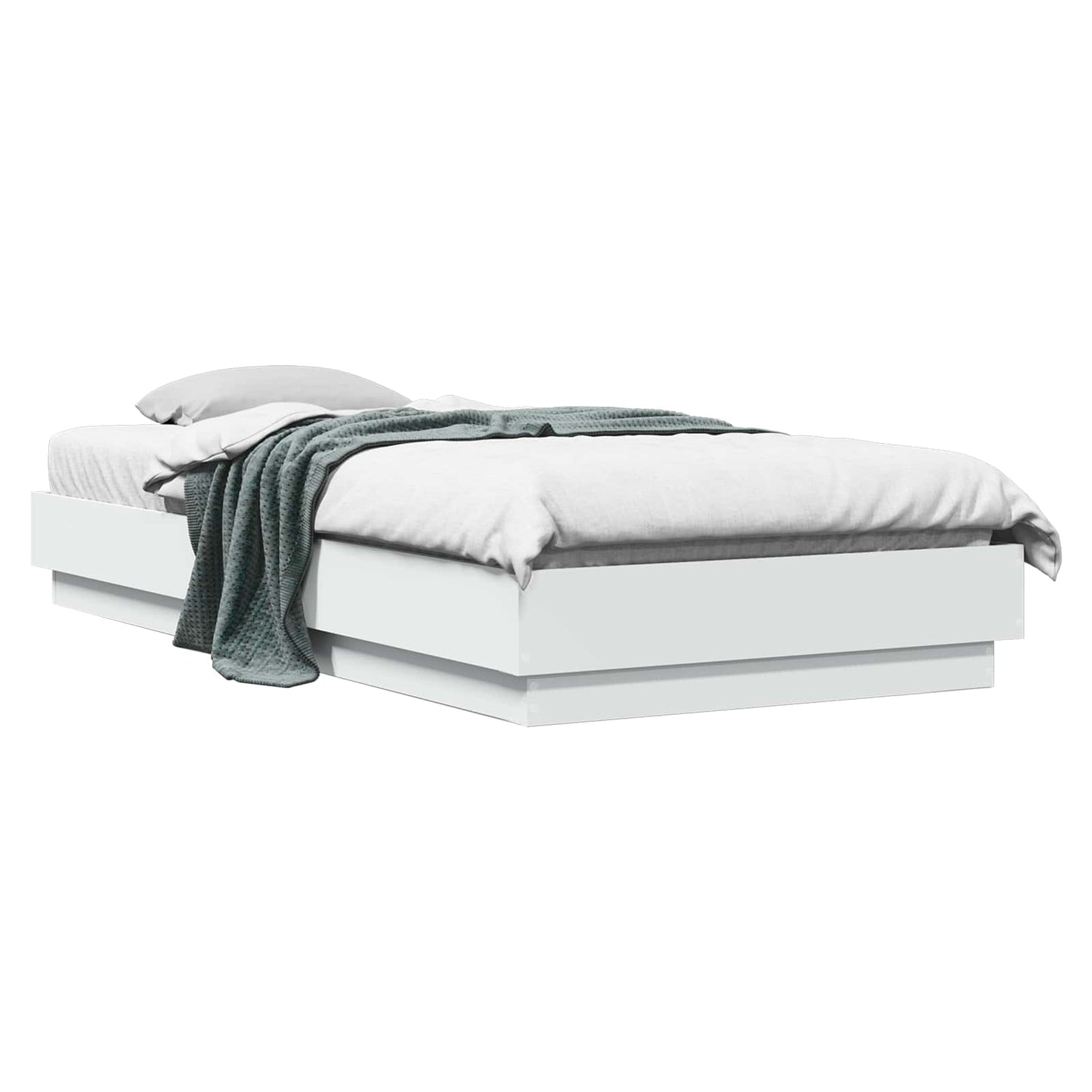 vidaXL Floor Bed Frame White 80 x 200 cm Engineered Wood