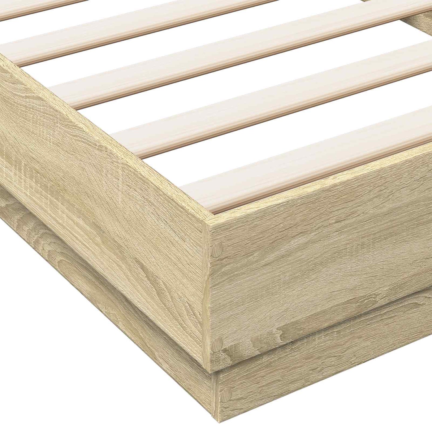 vidaXL Floor Bed Frame Sonoma Oak 80 x 200 cm Engineered Wood