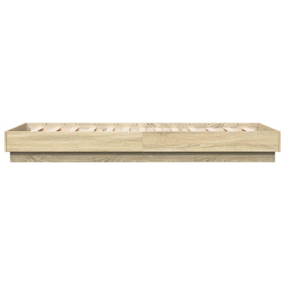 vidaXL Floor Bed Frame Sonoma Oak 80 x 200 cm Engineered Wood