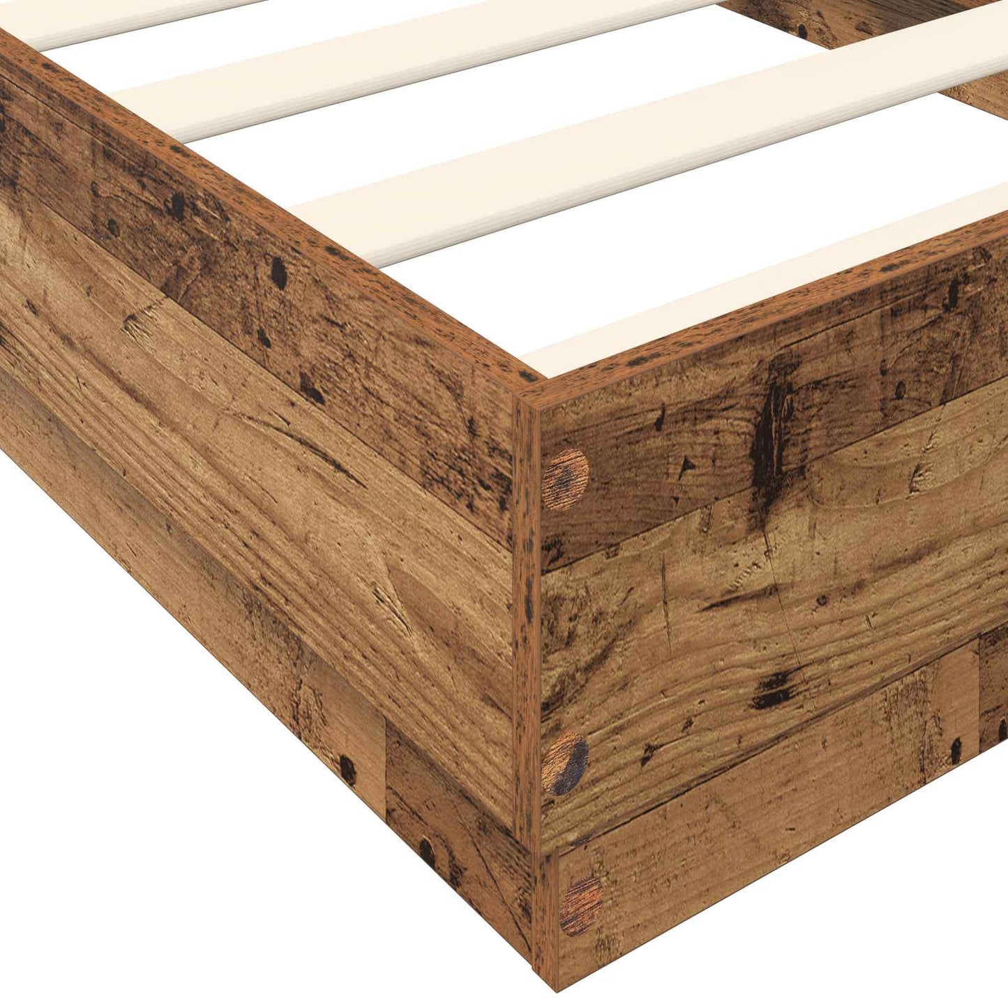vidaXL Floor Bed Frame Old Wood 80 x 200 cm Engineered Wood
