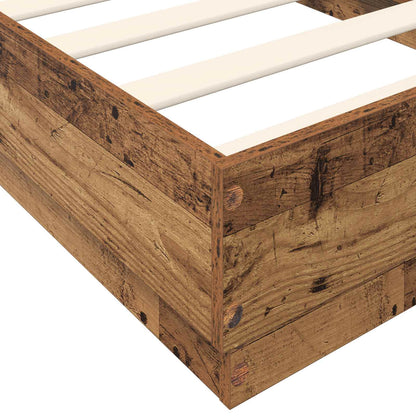 vidaXL Floor Bed Frame Old Wood 80 x 200 cm Engineered Wood