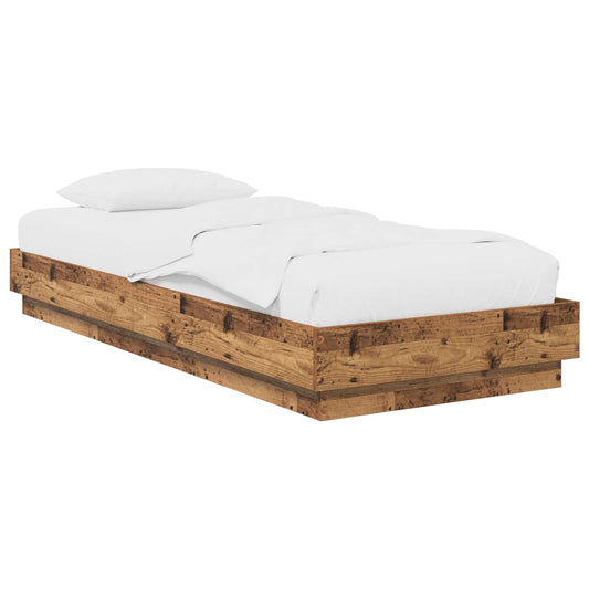 vidaXL Floor Bed Frame Old Wood 80 x 200 cm Engineered Wood