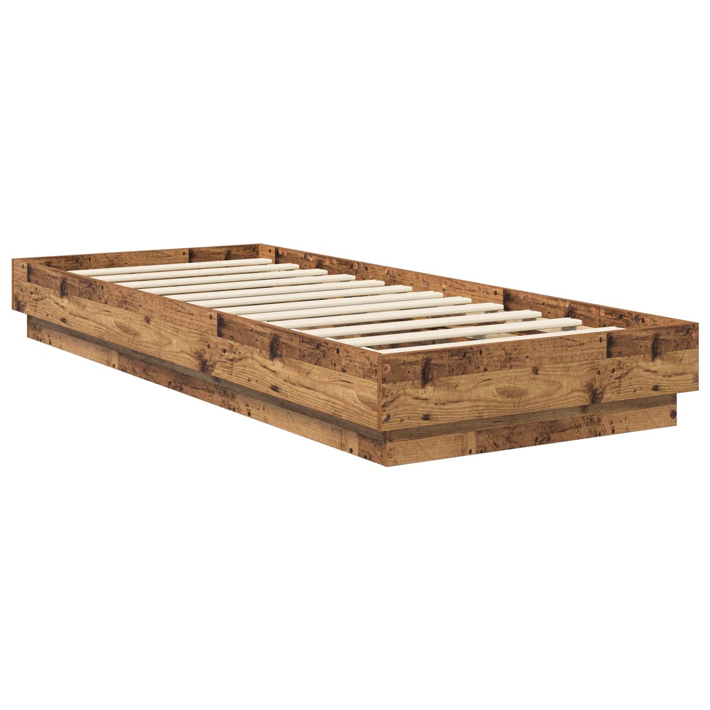 vidaXL Floor Bed Frame Old Wood 80 x 200 cm Engineered Wood