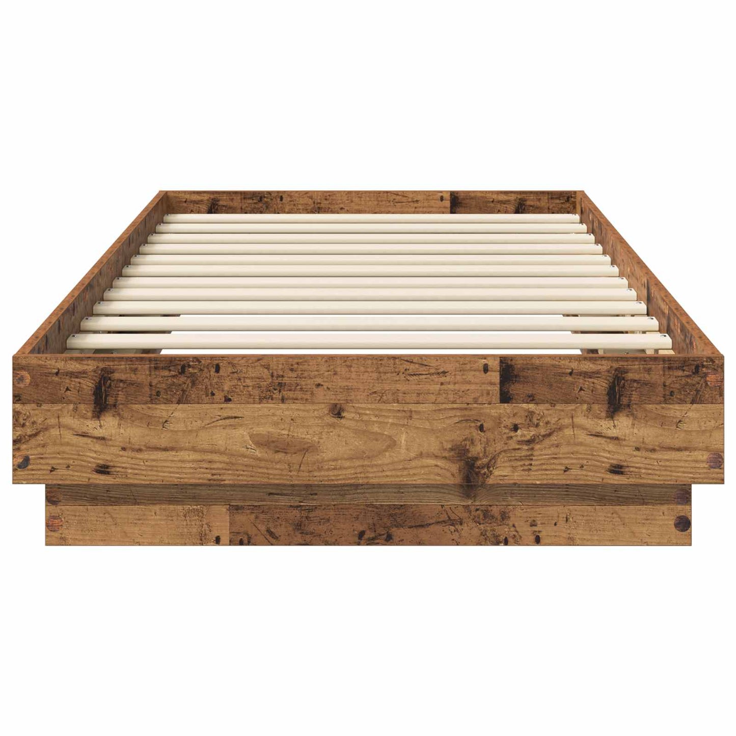 vidaXL Floor Bed Frame Old Wood 80 x 200 cm Engineered Wood