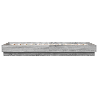 vidaXL Floor Bed Frame Grey Sonoma 80 x 200 cm Engineered Wood