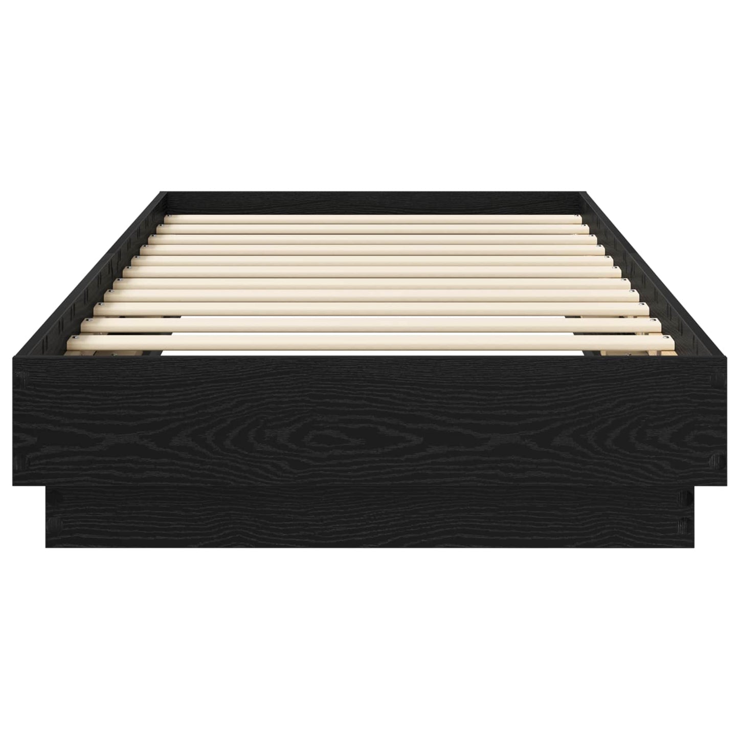 vidaXL Floor Bed Frame Black Oak 80 x 200 cm Engineered Wood