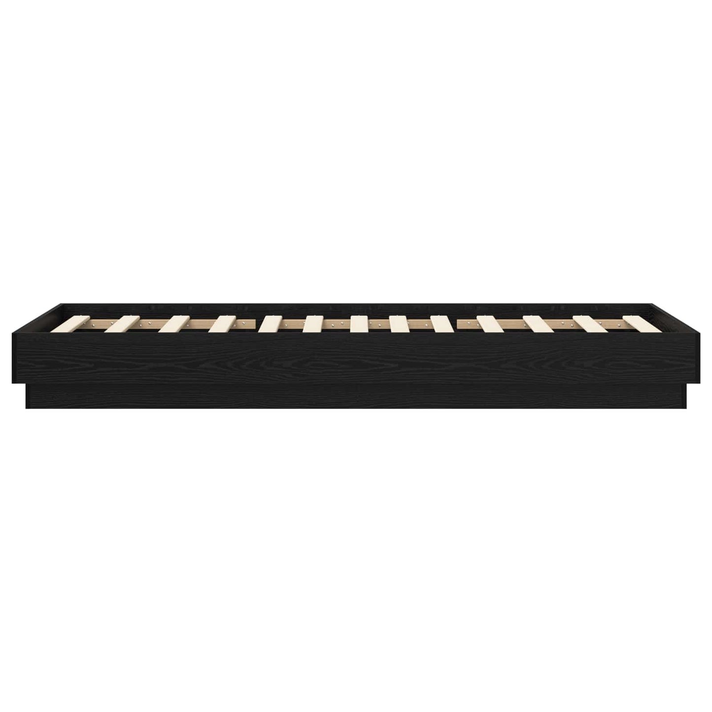 vidaXL Floor Bed Frame Black Oak 80 x 200 cm Engineered Wood
