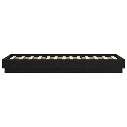 vidaXL Floor Bed Frame Black Oak 80 x 200 cm Engineered Wood